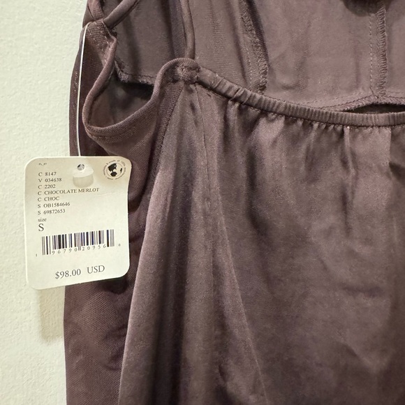 NEW Free people City Cool Midi Slip Satin Chemise Dress Chocolate Brown … - Picture 8 of 8